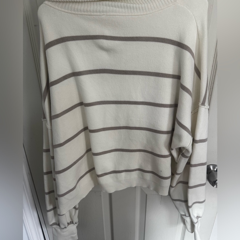 FREE PEOPLE Paulie Sweater Moonbeam Combo Size Medium - Picture 10 of 14
